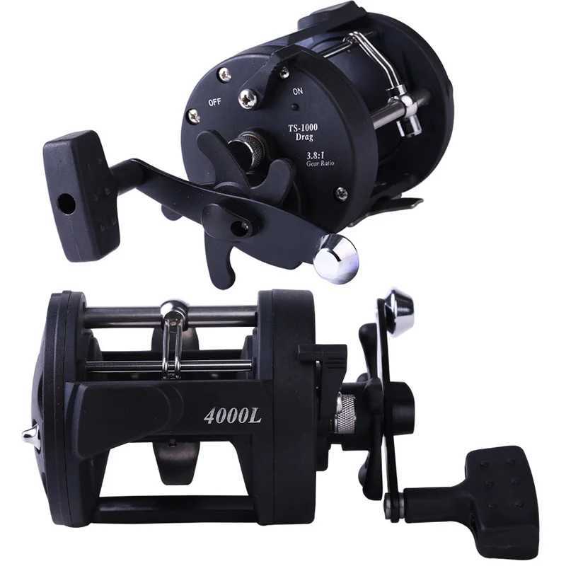 Sougayilang Saltwater Fishing Reels Cast Drum Wheel Trolling Casting Reel Boat Ocean Fishing Reel Round Baitcasting Reel PescaXJ241209