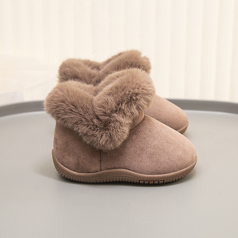 Baby Girl Shoes Snow Boots Kids Cotton Shoes Littlesprouts Plush Warm First Walkers Non-slip Infant Boots Size 12 - 17