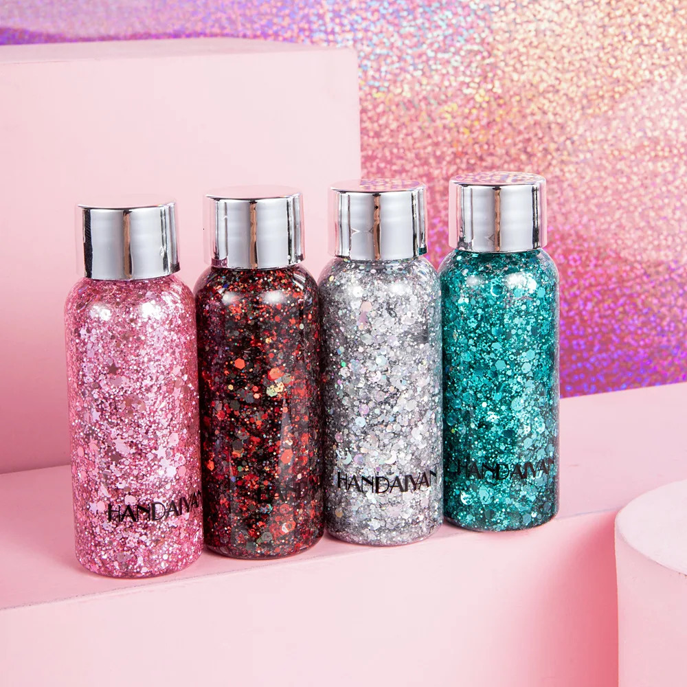 Liquid Glitter Gel Body Glitter Gel Sequins Face Eyes Hair Prom Party Mermaid Scales Not Easy To Take Off Makeup Accessories 241209