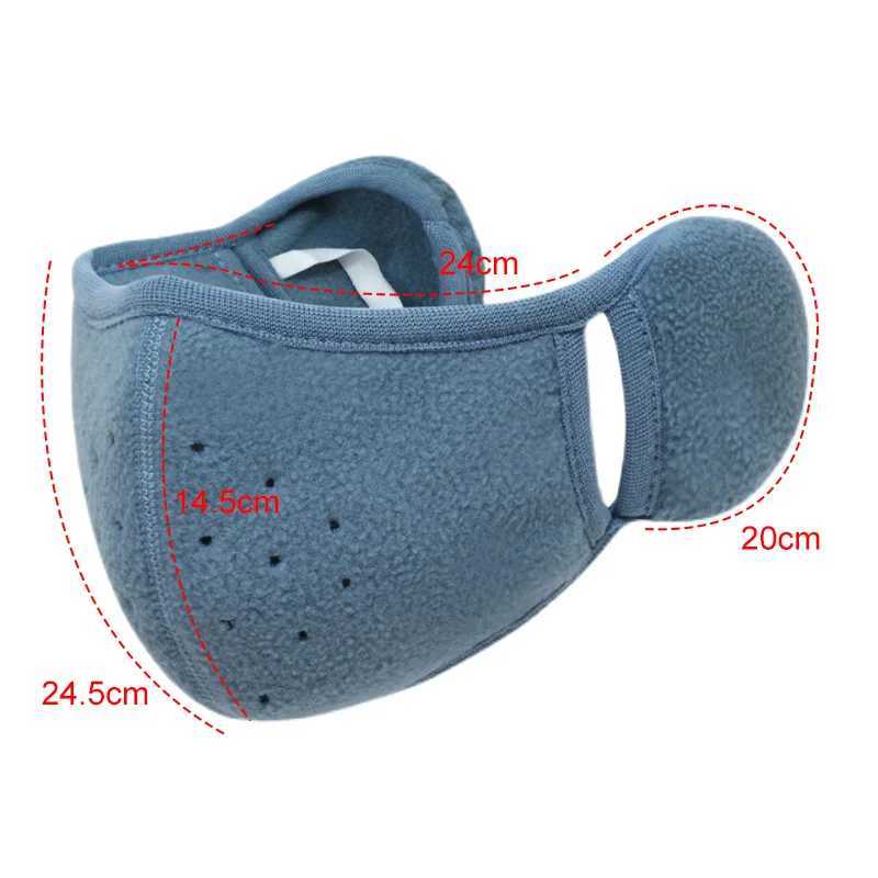 3pcsThermal Half Face Cover Winter Skiing Cycling Sport Mask Earmuff Men Women Hunting Skateboard Reusable Ear Protection MasksXJ241209