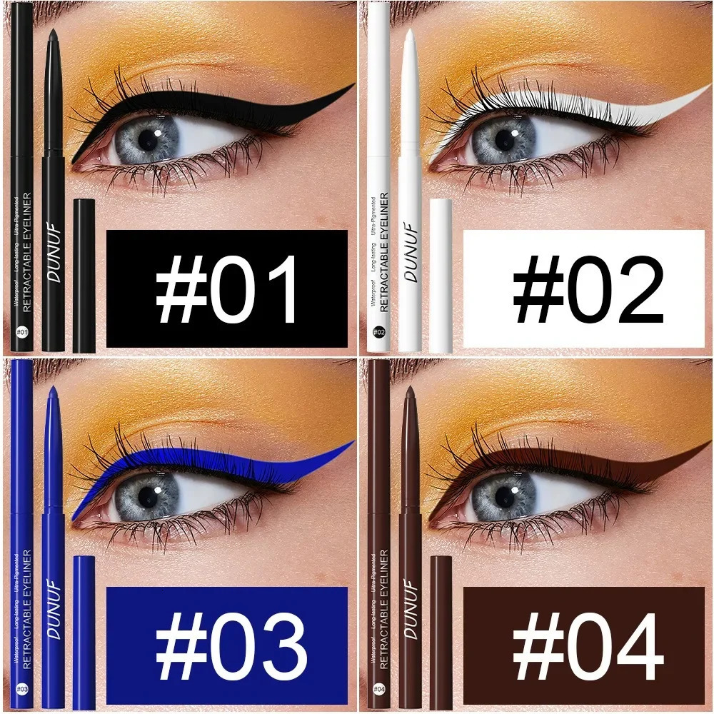 Soft Gel Blue White Eyeliner Pencil Under Eye Highly Pigmented Matte Black Waterproof Eyes Contour Makeup Eyeliner Waterproof 241209