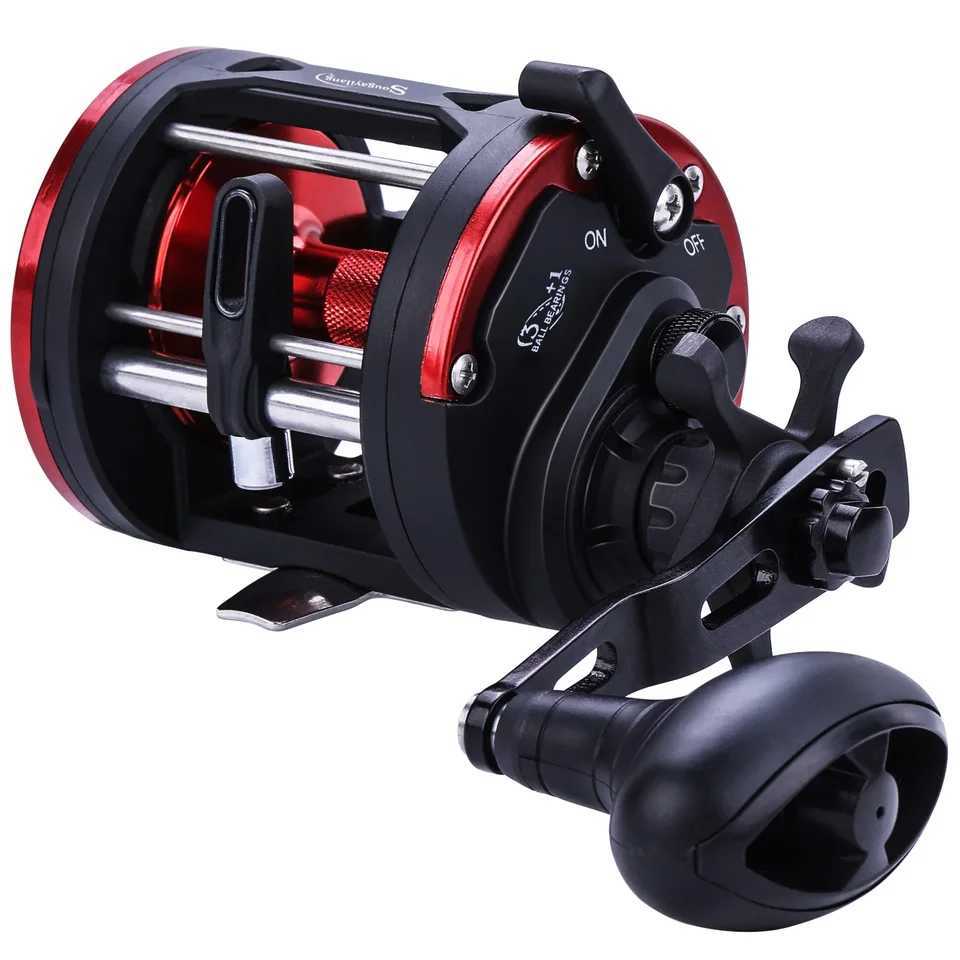 Sougayilang Trolling Reel Drum Fishing Reel ft/Right Hand Casting Sea Fishing Reel Large Line acity Baitcasting ReelXJ241209