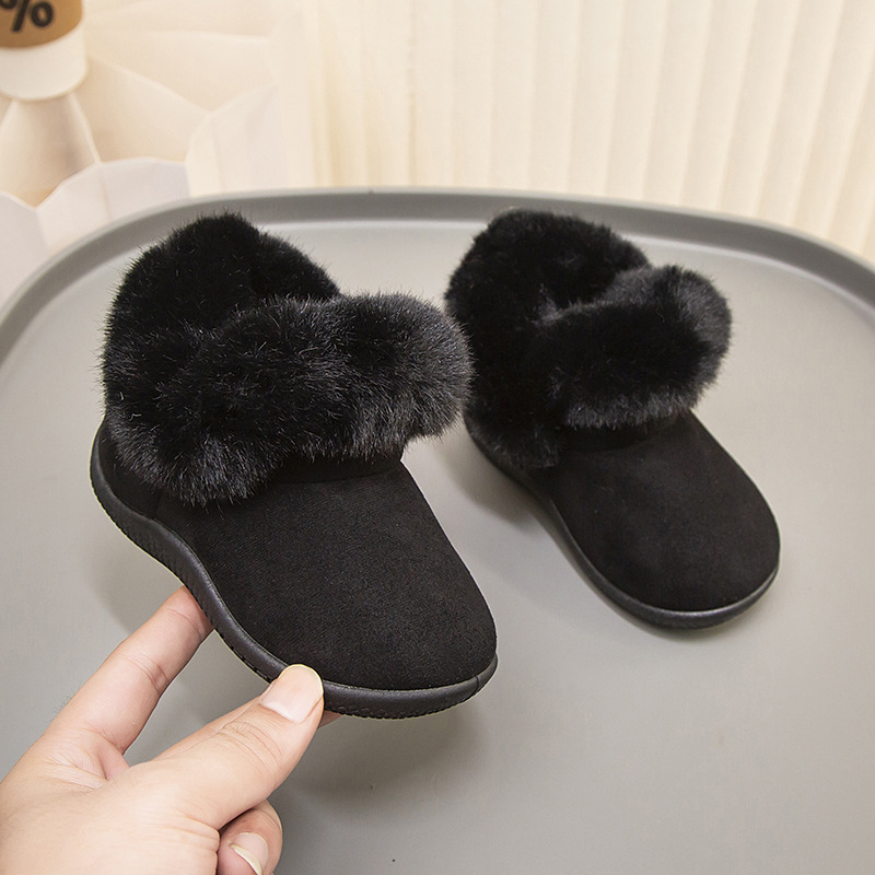 Baby Girl Shoes Snow Boots Kids Cotton Shoes Littlesprouts Plush Warm First Walkers Non-slip Infant Boots Size 12 - 17