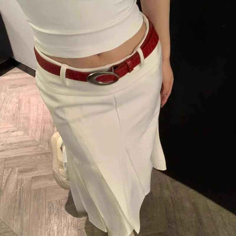 Home>Product Center>Product Center>Y2K Mens Fashion Belt>Metal Buckle Jeans>Premium Red Belt X241209