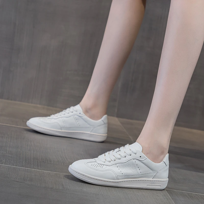 AIYUQI Women's Sneakers Autumn Genuine Leather Casual Shoes Women Strappy Flat Student Shoes Women