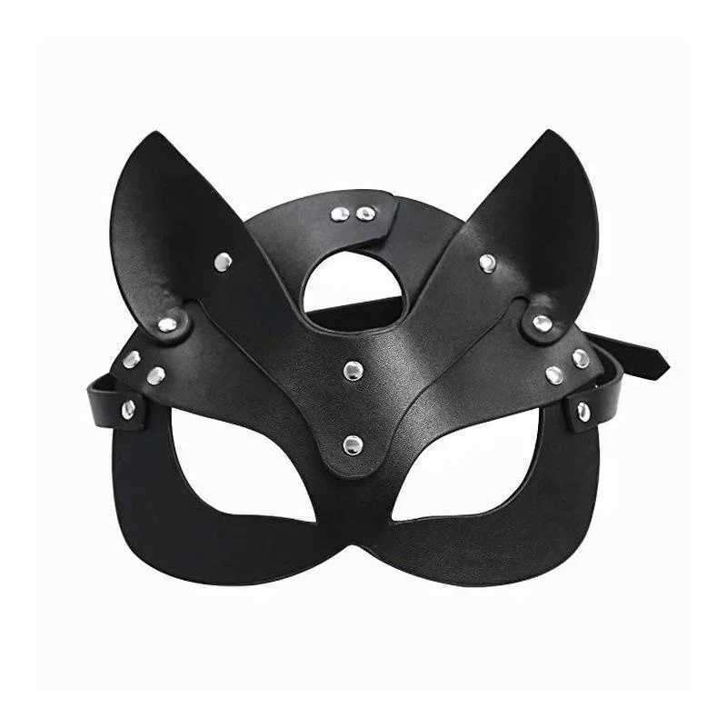 3pcsLeather Mask Cat Face Mask Party Princess Party Prom Mask Half Face Catwoman MaskXJ241209