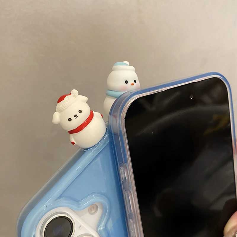 New Arrival Cute girl Christmas gift snowman doll phone case iPhone 16 Pro Max 15 14 13 soft silicone back cover Z241209