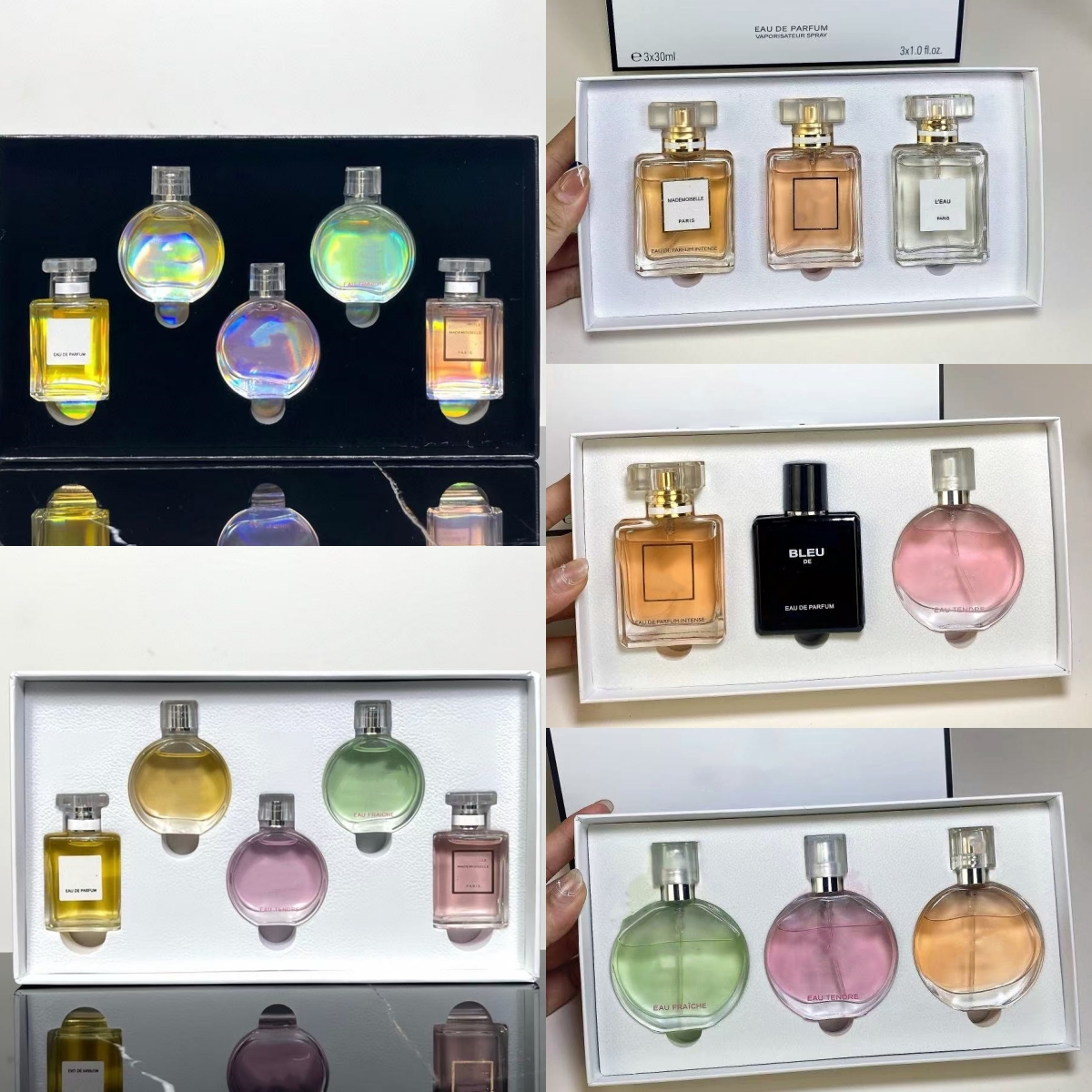 100% high quality perfume set gift box Cologne perfume spray for men and women