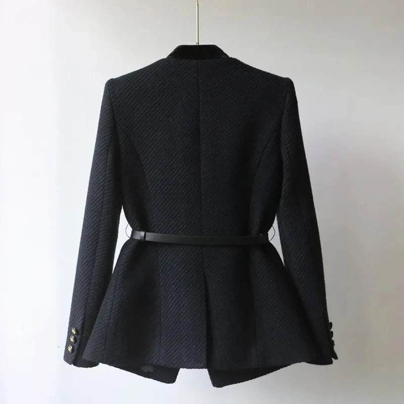 Women Blazer Coat 2024 Autumn Long Sleeve Casual Single-breasted Elegant Office Waist Ladies Suit Coat Tops Female Outerwear 241209