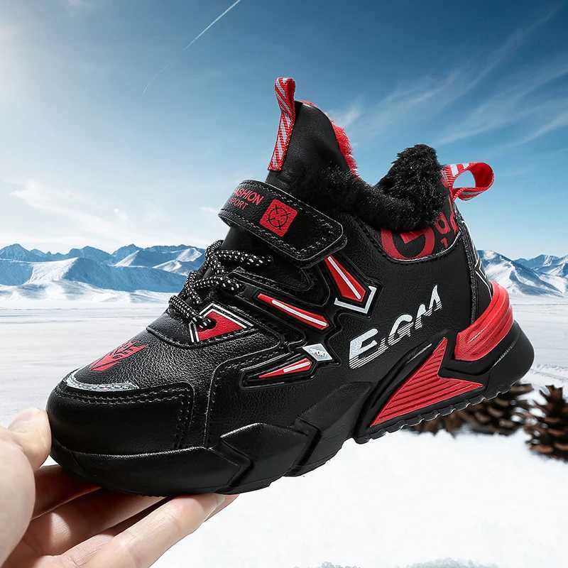 Childrens sports shoes autumn and winter childrens cotton shoes outdoor walking and travel warm shoes school football shoes X241209
