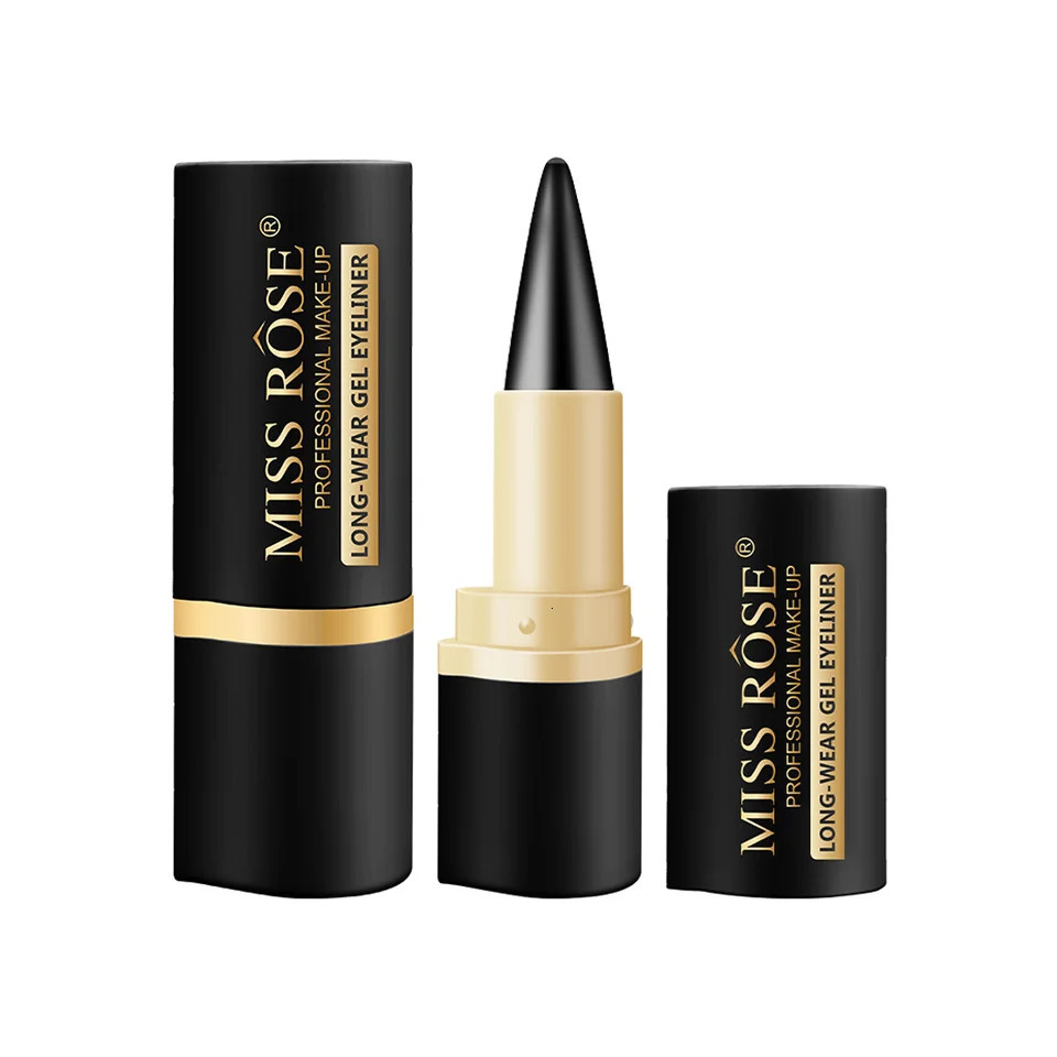 olid Eyeliner Cream Black Eyeliner Gel Stick Fast Drying Waterproof Eyeliner Dual Use For Dark Lip Liner Pen 241209