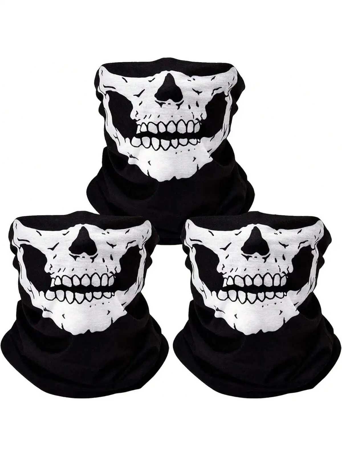 3pcs1PC Breathable Mask Skull Mask Seamless Balaclava Hat Headwear ScarfXJ241209