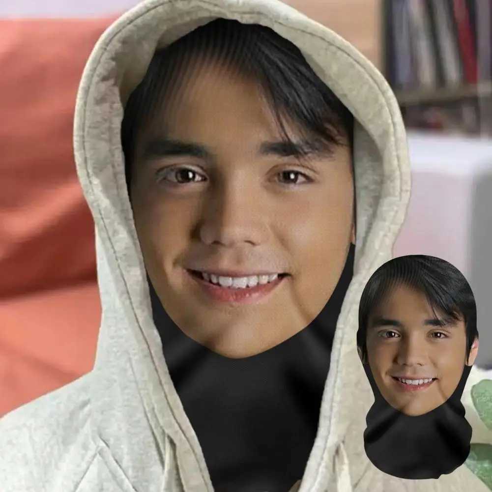 3pcsInteresting 3D Printed Seamless Character Mask Hat Cosplay Facial Mask Party Cosplay Props Halloween Mask Sunscreen PreventionXJ241209