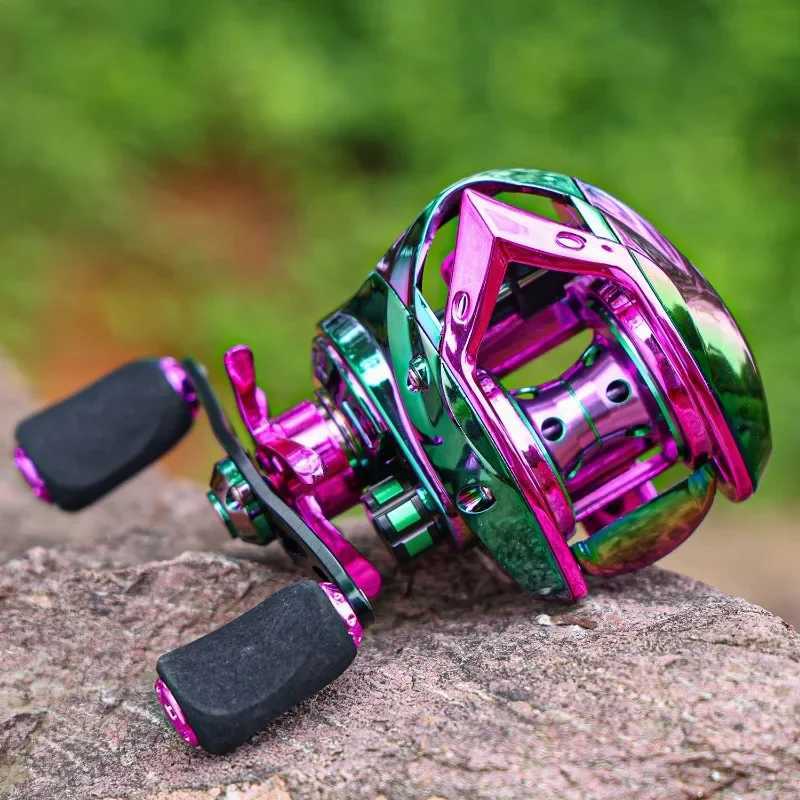 Colorful Baitcasting Reel 7.2 16.5 1 Gear Ratio Max Drag 8kg Brake Fishing Reel Carp Fishing TackXJ241209