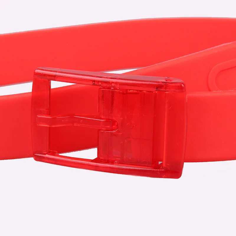 3.5x116cm non-metallic plastic buckle strap used for warm candy color neutral silicone tape M/Fem jeans leather strap accessories X241209