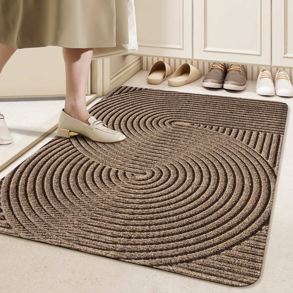 Simple PVC Wire Ring Entrance Door Mats Dirt-resistant Home Entrance Porch Anti-slip Mats Carpet Floor Mats