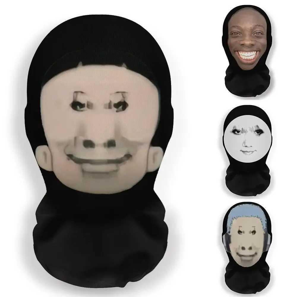 3pcs3D Funny Full Face Mask Expression Pack Mask Funny Headgear Mesh Mask Breathable Funny Headgear Elastic Mesh Full Face MaskXJ241209