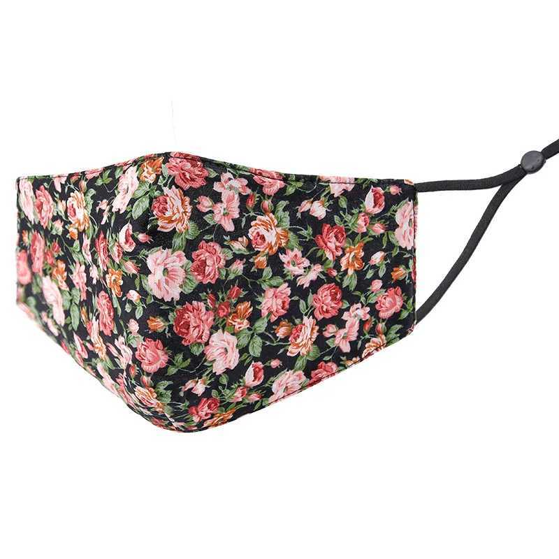 3pcsBreathable Flower Face Mask Fabric Mascarilla Outdoor Facemask Washable Reuse Face Mascarilla Reutilizable Mascara WholesaleXJ241209