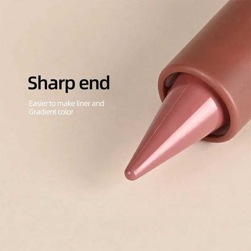 2 In 1 Lip Liner LipstickTapered Sharp End Long-Lasting Waterproof LiplinerMatte Brown Velvet Lip Combo Pencil CosmeticsXJ241209