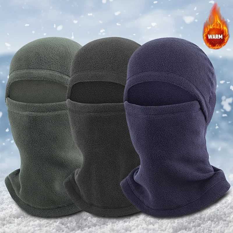 3pcsOutdoor Function Wind Mountaineering Skiing Cold Pullover Cap Windproof Full Face Mask Neck Protection Integrated Sport FaceXJ241209