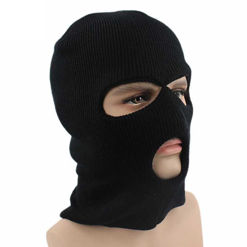 3pcs2023 New Fashion 3-Hole Knitted Full Face Cover Cycling Ski Mask Men Women Winter Balaclava Warm Knit Mask for Outdoor SportsXJ241209