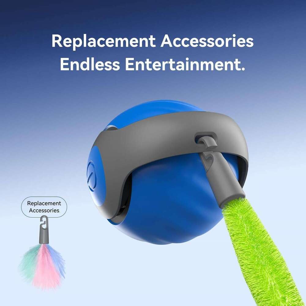 JCY JCY Runsgo Speedy 2.0,Interactive Toy Balls for Indoor Cats Dogs,Speedy Toy,USB Rechargeable Smart Cat Toys Ball, Two Speed Adjustment, with Repla