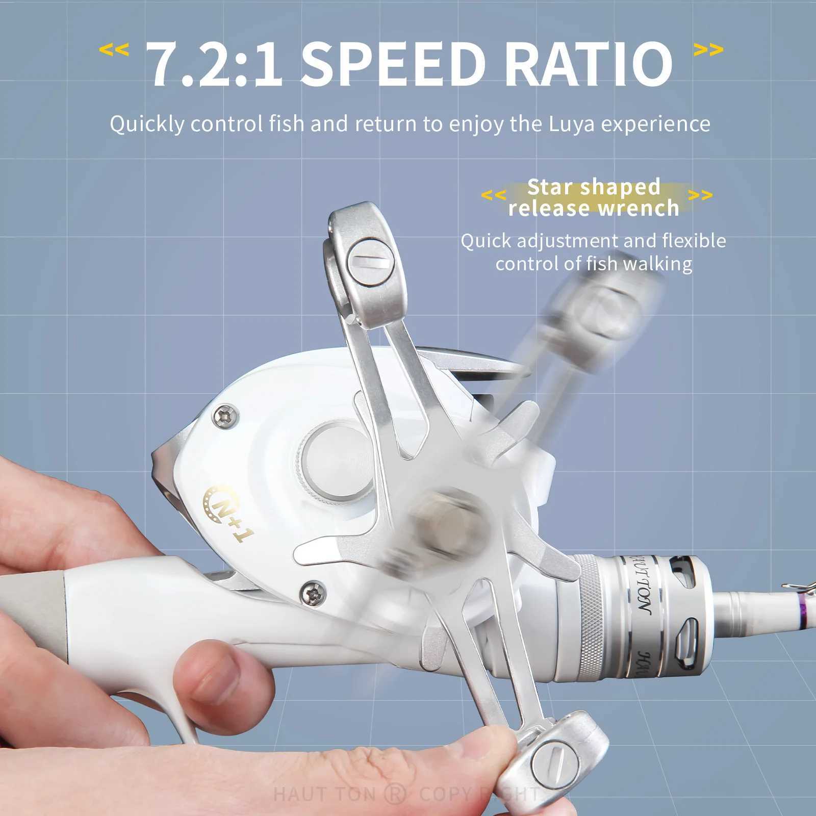 HAUT TON ET baitcaster Reel4+1BB 7.2 1Gear Ratio15Lbs Drag systFor fresh water baitcasting Reel fishingXJ241209