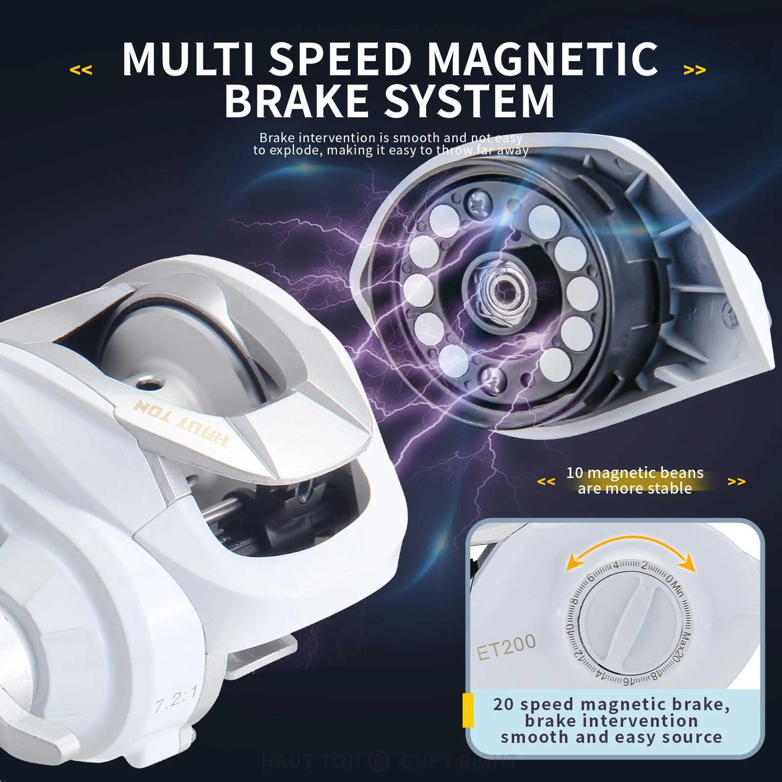 HAUT TON ET baitcaster Reel4+1BB 7.2 1Gear Ratio15Lbs Drag systFor fresh water baitcasting Reel fishingXJ241209