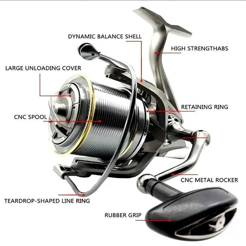 NGK 8000/9000/10000/12000/14000 Series Long Shot Jigging Spinning Reel Surf Fishing Reels 20kg/44lb Max Drag Saltwater Big ReelXJ241209