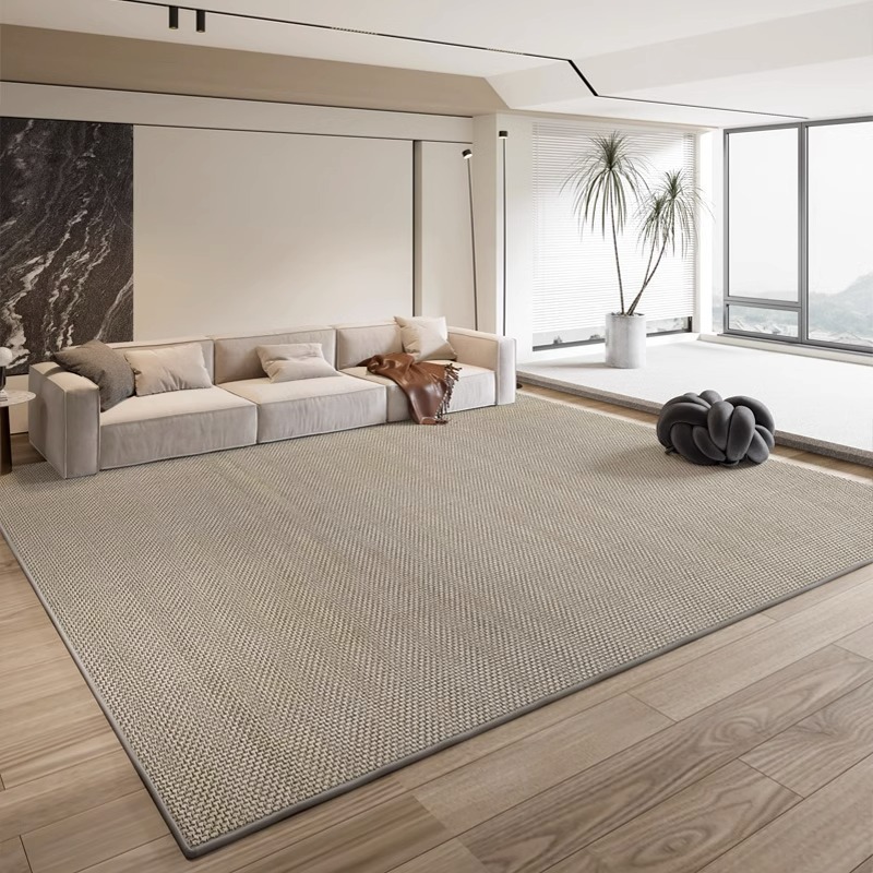 Carpet Living Room Solid Color Wabi-sabi 20 New Style Light Luxury Advanced Wash-free Wipeable Waterproof Simple Coffee Table Home Floor Mat H260226
