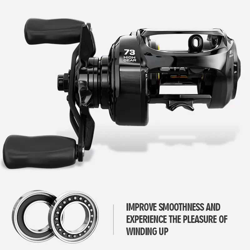 KURODA Baitcasting Reel 10KG Max Drag 18+1BB 7.2 1High Speed Jig Wheel Metal Line Cup Sea Jig Wheel For Catfish Bass CarpXJ241209