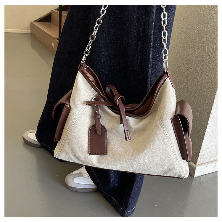 2025 Designer Free designer 3 shipping bag Shoulder Bags Canvas Splicing Large Capacity Tote black Underarm Bag Fashion