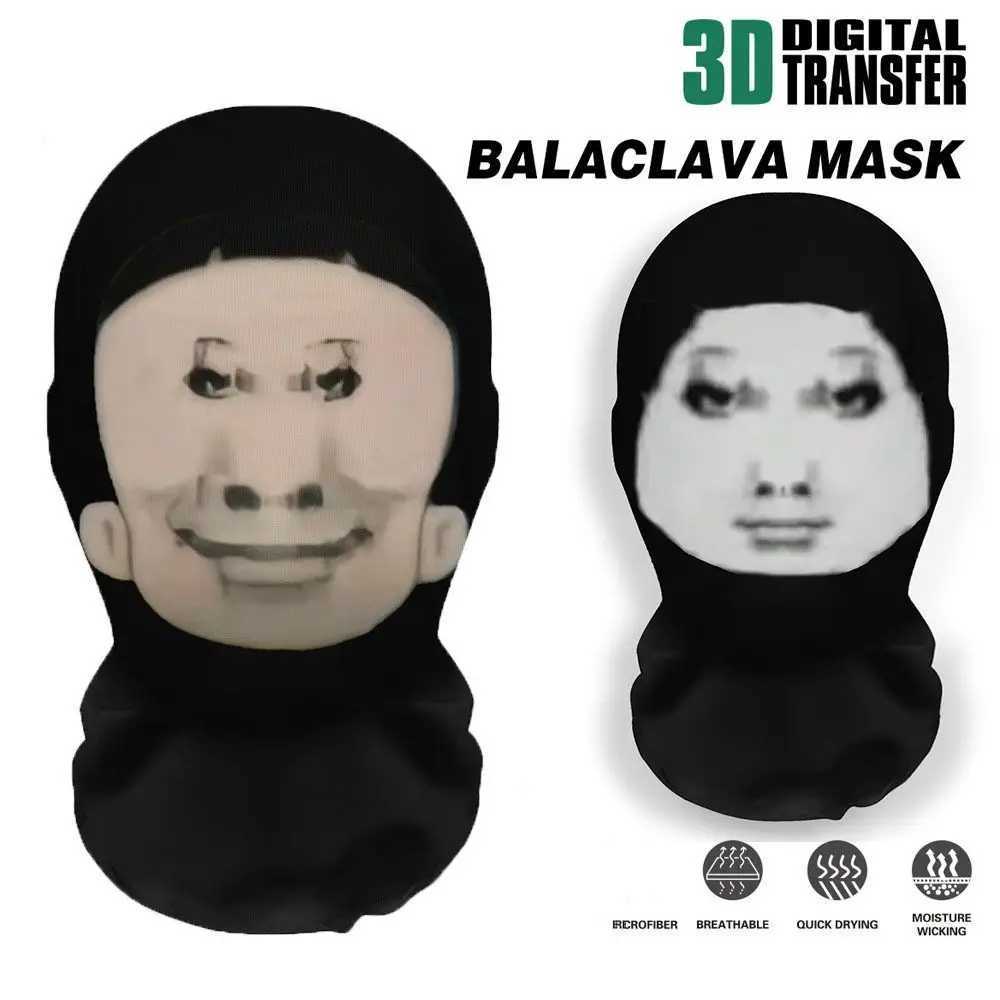 3pcs3D Funny Full Face Mask Expression Pack Mask Funny Headgear Mesh Mask Breathable Funny Headgear Elastic Mesh Full Face MaskXJ241209