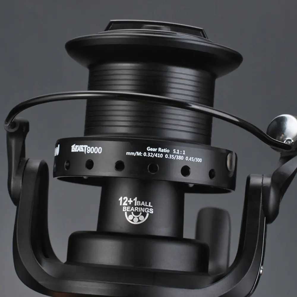 12+1 BB Spinning Reel Carp Fishing Reel with Front and Rear Doub Drag ft Right Interchangeab for Saltwater FreshwaterXJ241209