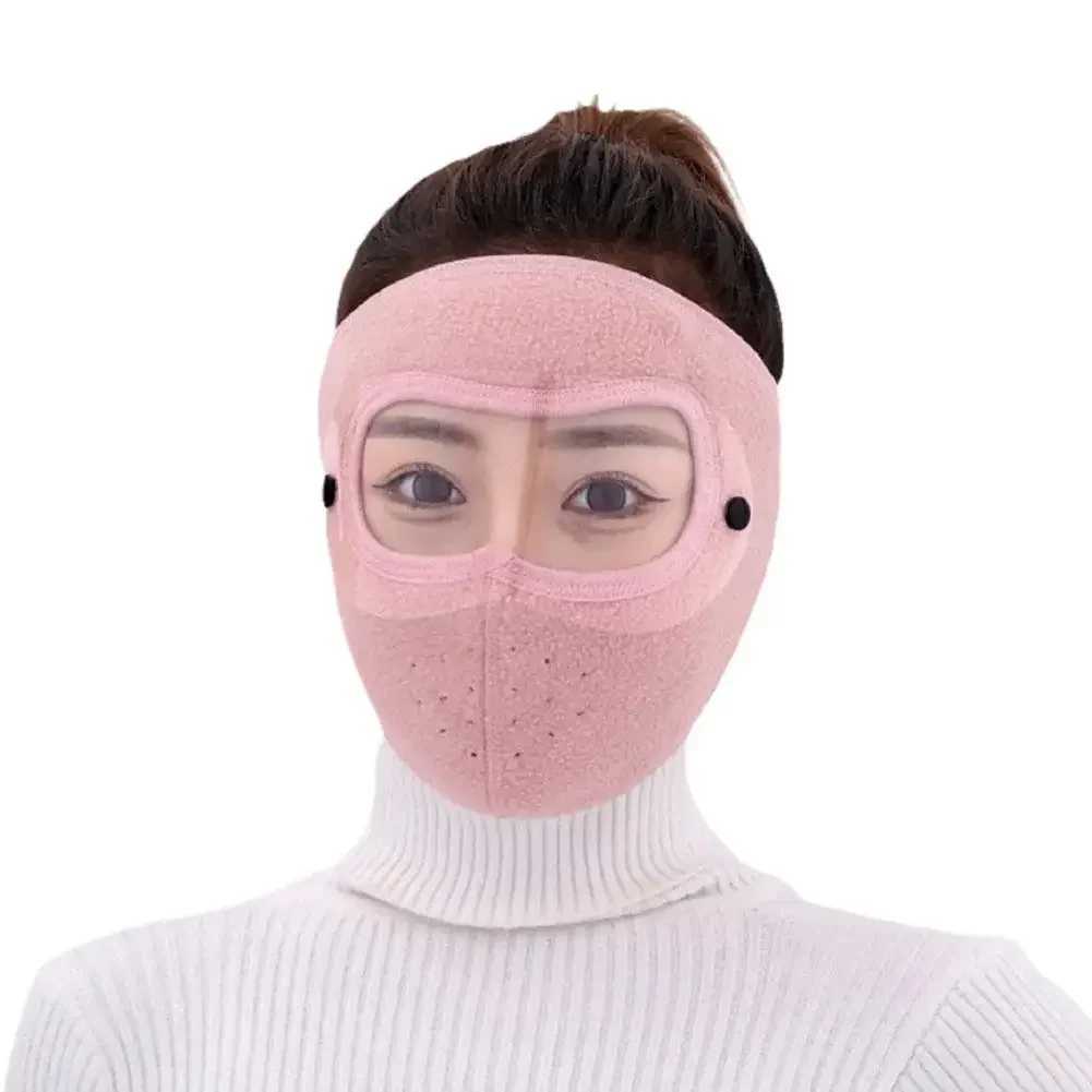 3pcsAutumn Winter Warm Mask Polar Fleece With Removable Riding Windproof High-definition Goggles Anti-fog Visor ProtectionXJ241209