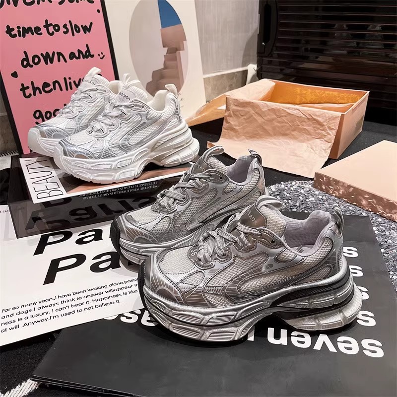 2025 free shipping shoes designer shoes for womens running shoes sliver red ventilation outdoor running shoes size 35-40
