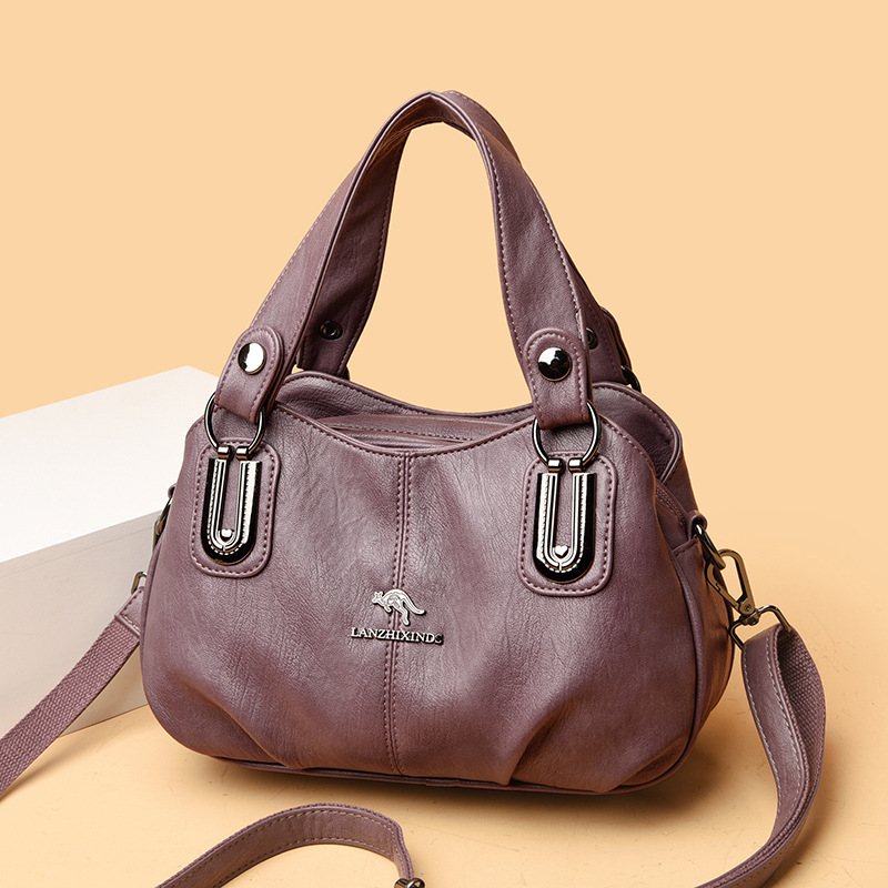 Free Shipping Designer's New Handbag Large Capacity Shell Middle-aged Mother Bag Multi Compartment Single Shoulder Crossbody Bag