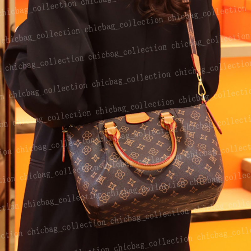 Designer Bags Tote Women Shoulder Bag Hobos Purse Brown Flower Tote Bag Letter Genuine Leather Bags Crossbody Handbag M48812 Lady Luxury Female Bag005
