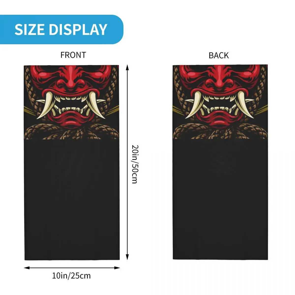 3pcsOni Demon Bandana Neck Gaiter Windproof Face Scarf Cover Men Women Japanese Samurai Ronin Headwear Tube BalaclavaXJ241209