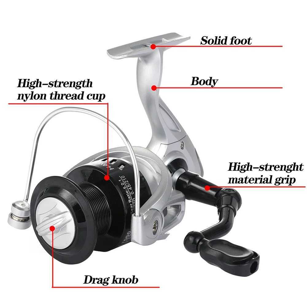 10kg Max Spinning Fishing Reel 13BB Ball Bearings 5.2 1 Gear Ratio Fishing Reel 2000-7000 for Perch Bass and Pike For All WaterXJ241209