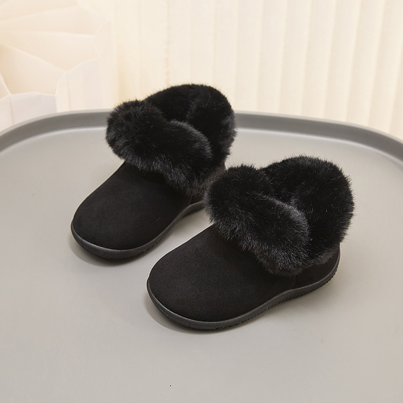 Baby Girl Shoes Snow Boots Kids Cotton Shoes Littlesprouts Plush Warm First Walkers Non-slip Infant Boots Size 12 - 17