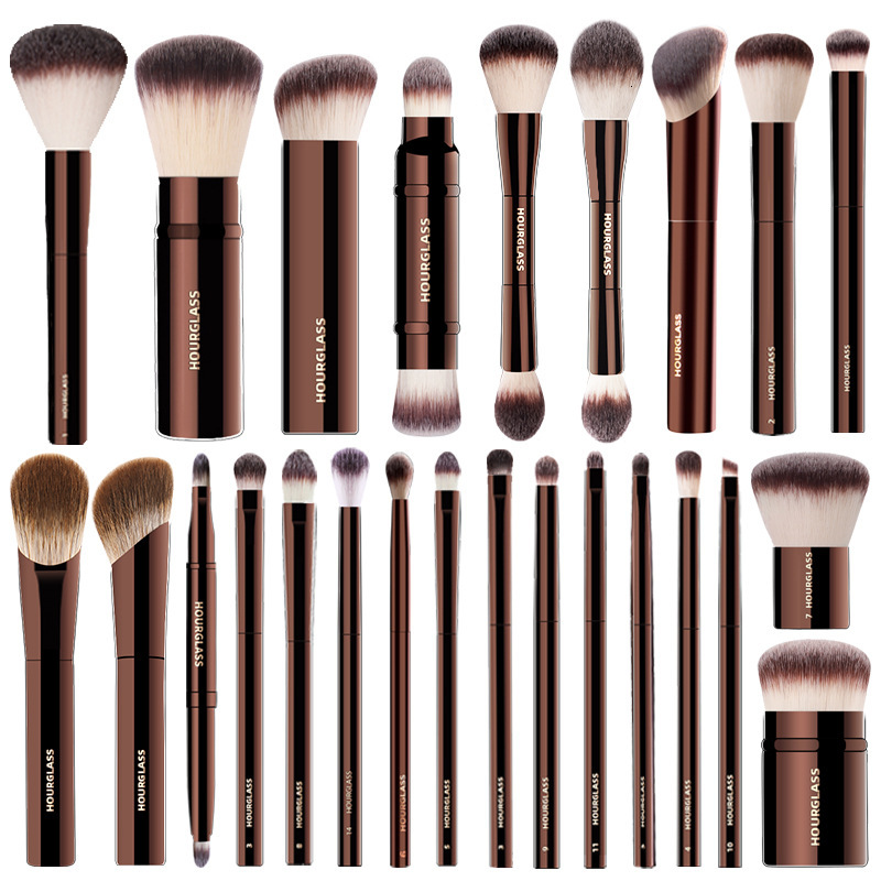 Hourglass Cruelty Free Brush-2024New 10Brushes Set Blusher Powder Eyeshadow Foundation Brush Vegan Makeup Tools