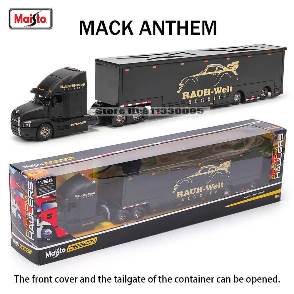 Maisto 1 64 MACK Anthem LoneStar UP Transport Casting Manufacturing Trailer Model Simulation Alloy Car Series X241209