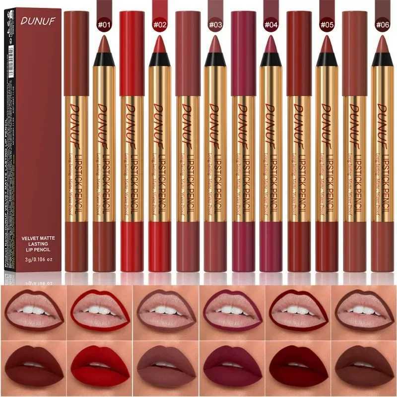 Rich Color Non-stick Lipstick Pencil Long-lasting Matte Lip Liner Crayon Red Tint Brown Lipliner Makeup Easy To Apply CosmeticsXJ241209