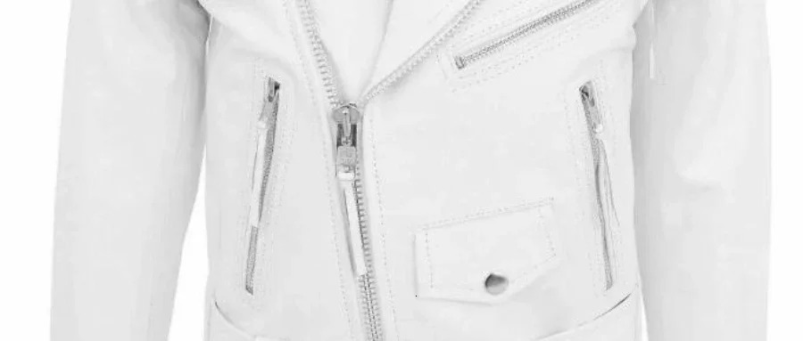 White PU Leather Jacket Mens Long Sleeve Motorcycle Punk Style Coat Autumn Winter 241202