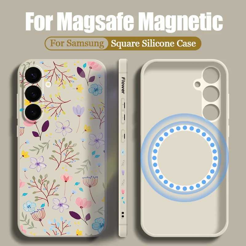 Designer Phone Case For Galaxy S24 S23 S22 S25 Ultra Plus S20 S23 FE magnetic phone cases for wireless charging TPU phone covers M241209