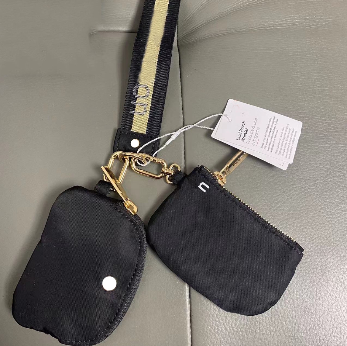 TOP 10 Colours Black GOLd Yohain Bag Dual Pouch Mini Zip Around Wristlet Portable Keychain Wallet Coin Purse Pocket Wholesale 1209 DHL