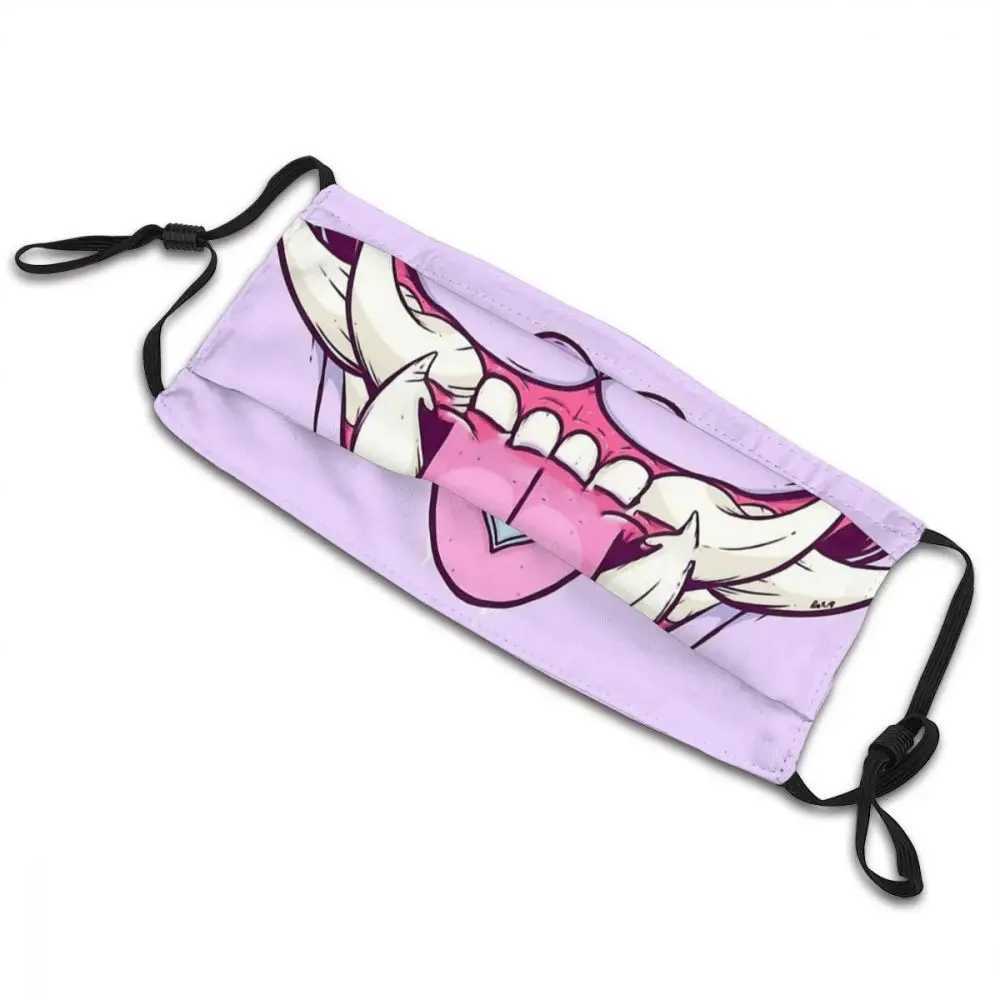 3pcsVaporwave Aesthetic Visual Art Style Internet Meme Retro Cloth Mask Sweet Tooth Oni Berry Unique Fashion Mascarilla For AdultXJ241209