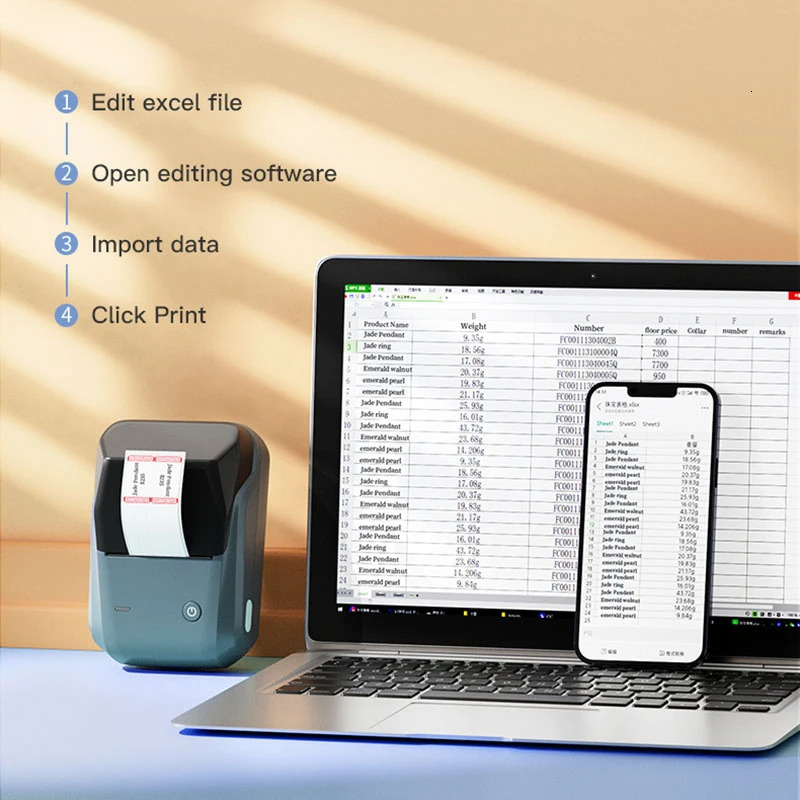 NIIMBOT B1 label manufacturer portable handheld thermal printer mini barcode QR code sticker 20-50mm paper roll manufacturer cable label 241206