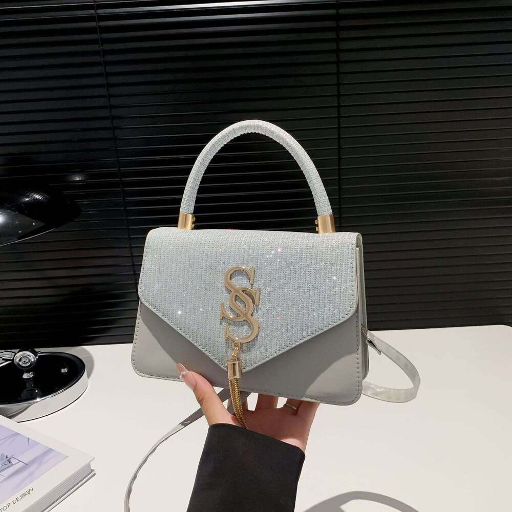 2024 Summer New Small Square Women's Fashion Trend Letter Simple and Versatile Handbag Single Shoulder Crossbody Bag